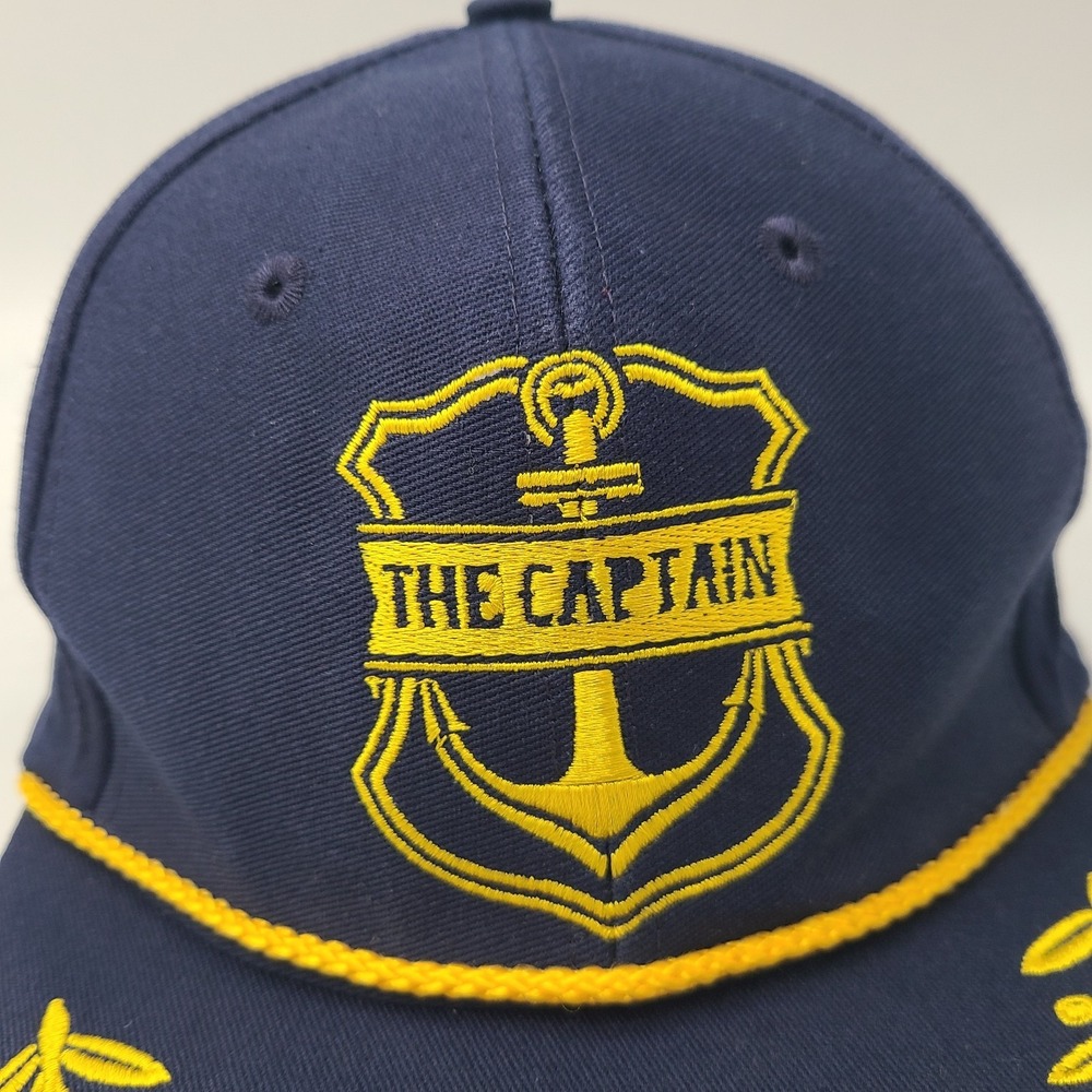 The Mad Hueys Hat Snapback Captain Blue Scrambled Eggs Rope Gold Leaves Boat Men View 4